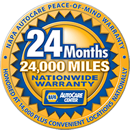 24 months/24,000 miles Nationwide Warranty badge