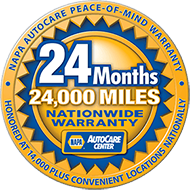 24 months/24,000 miles Nationwide Warranty badge
